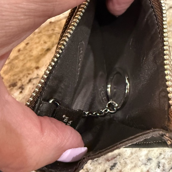 Coach Brown and Beige Signature Pouch - Picture 4 of 9